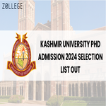 Kashmir University PhD Admission 2024 Selection List Out